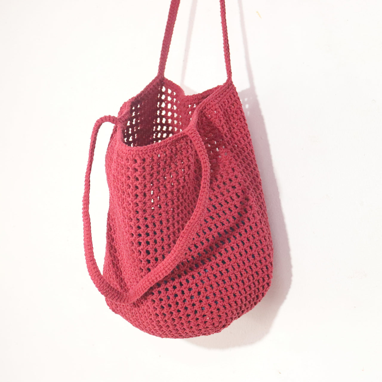 Red Crochet Shoulder Bag