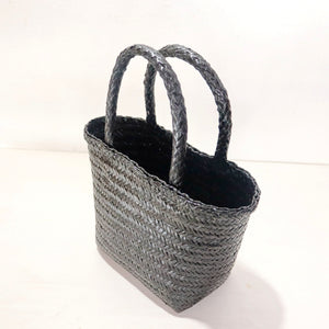 LINLADA - Mini Black Straw tote bag