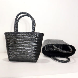 LINLADA - Mini Black Straw tote bag