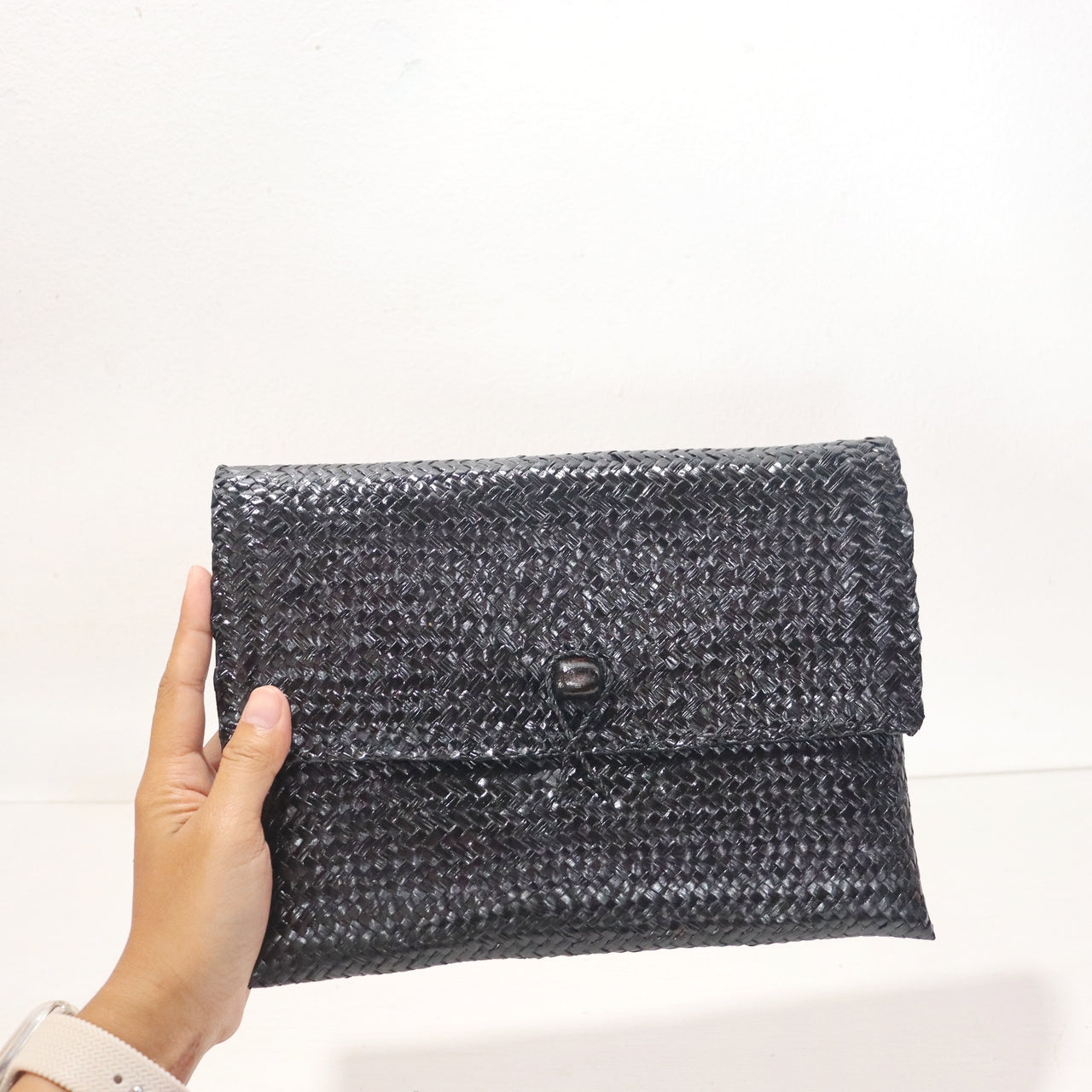 WANALA Black Krajood Clutch Bag