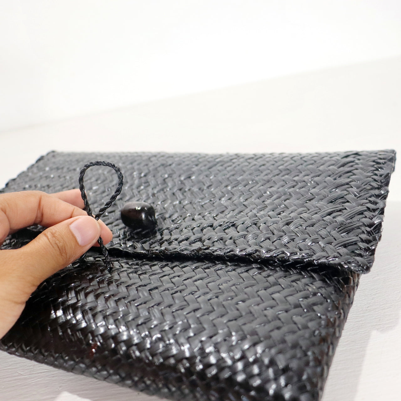 WANALA Black Krajood Clutch Bag