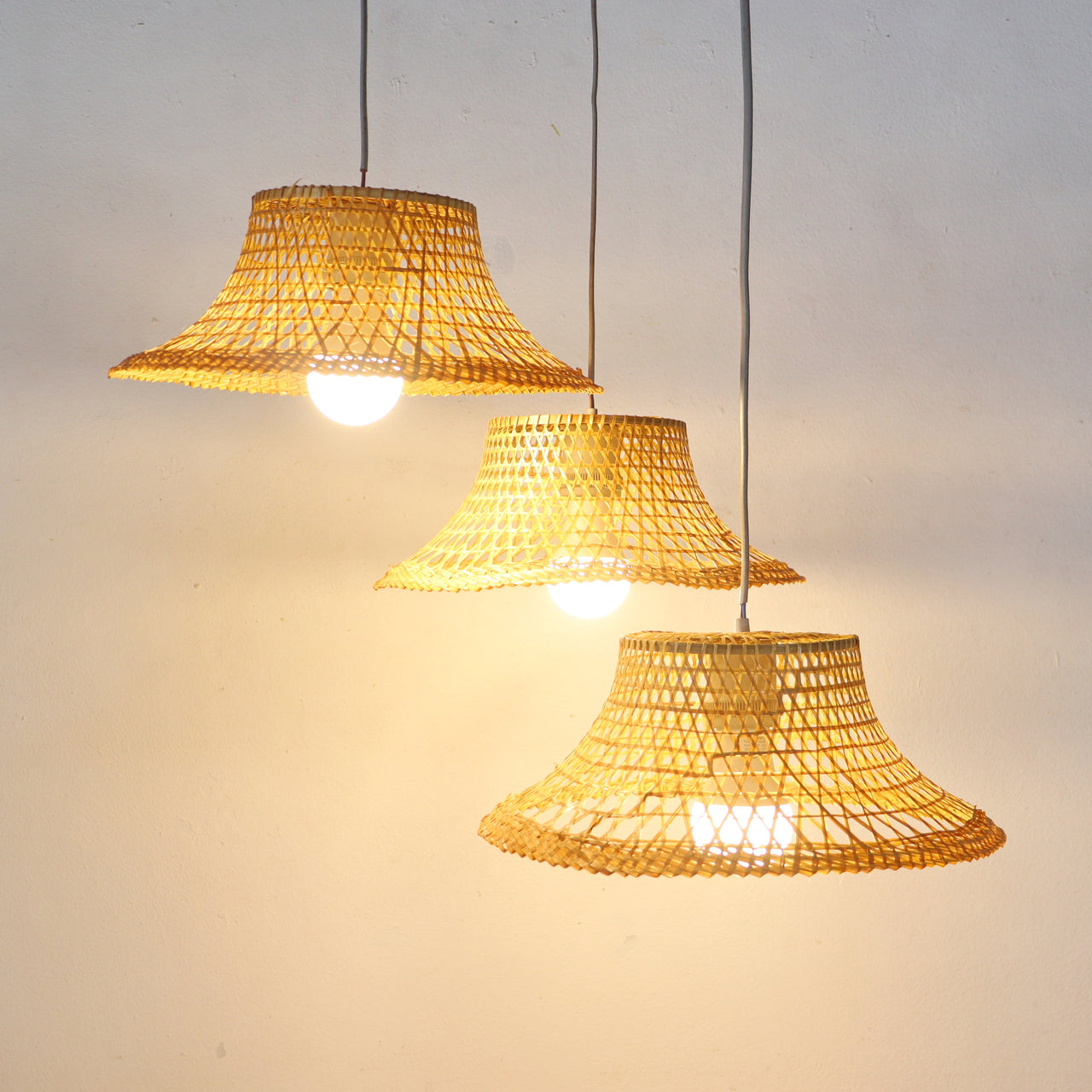 ANANDA — natural bamboo pendant light made from natural fibres