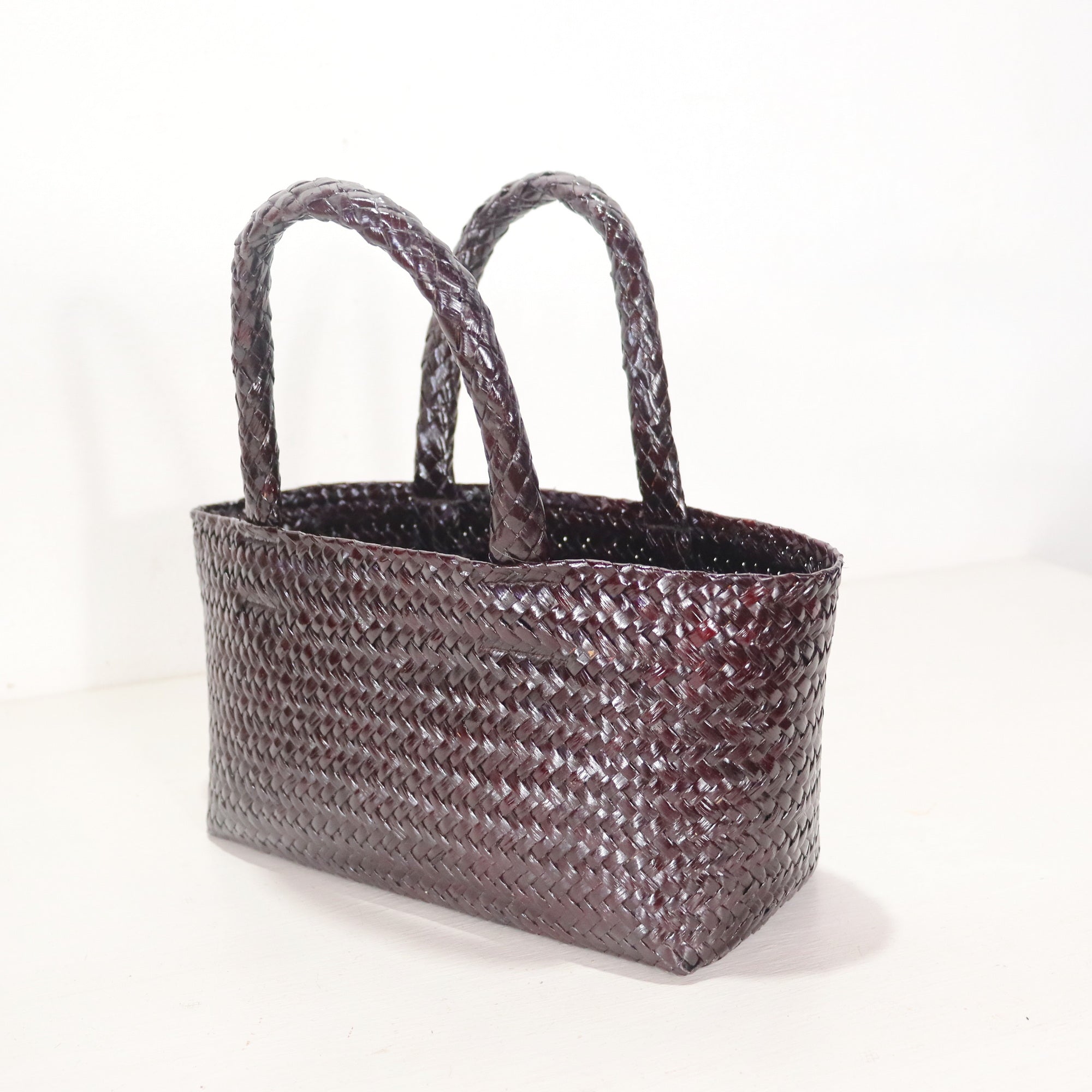 LINLADA – Red burgundy Top Handle Bag (Kajood)