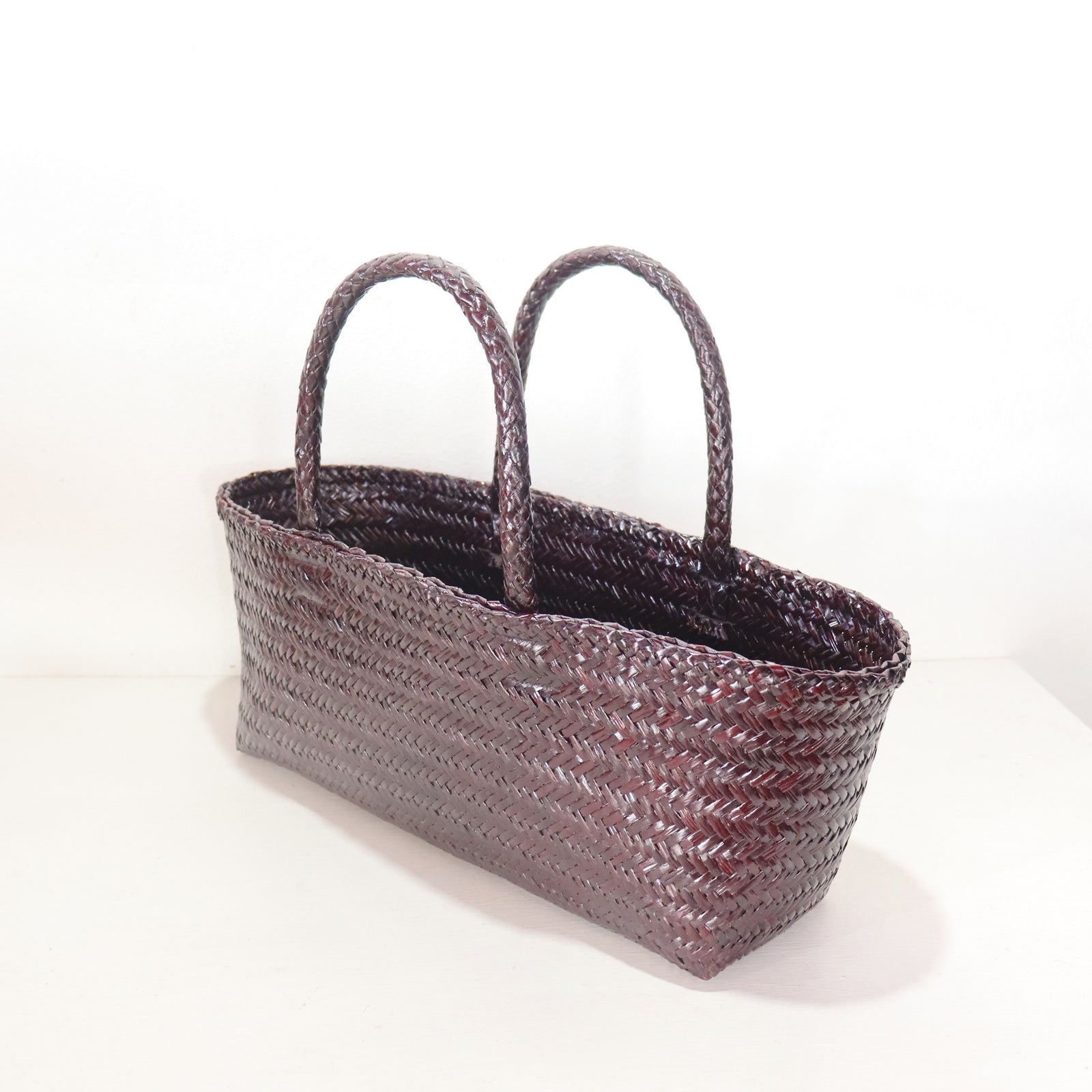 LINDA – Burgundy Top Handle Bag
