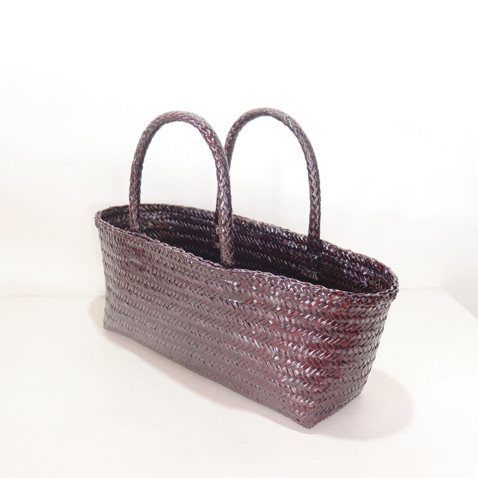LINDA – Burgundy Top Handle Bag
