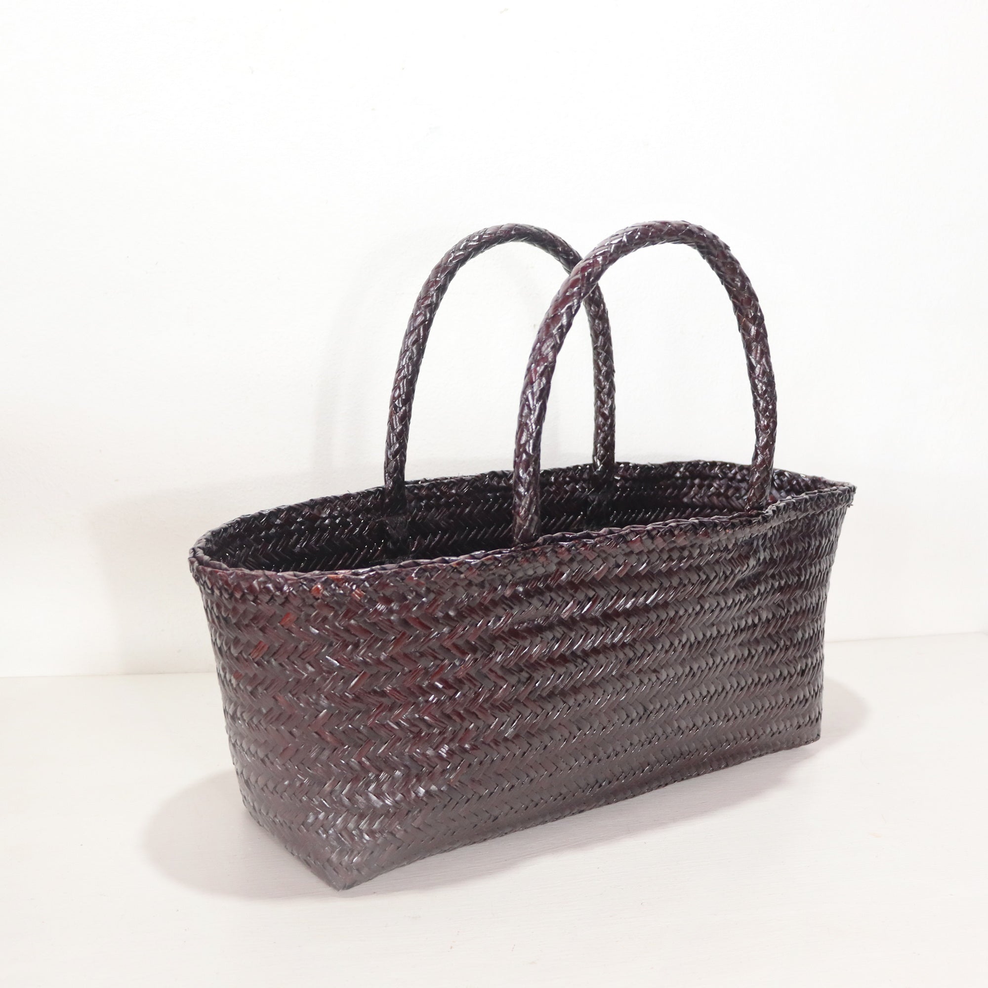 LINDA – Burgundy Top Handle Bag