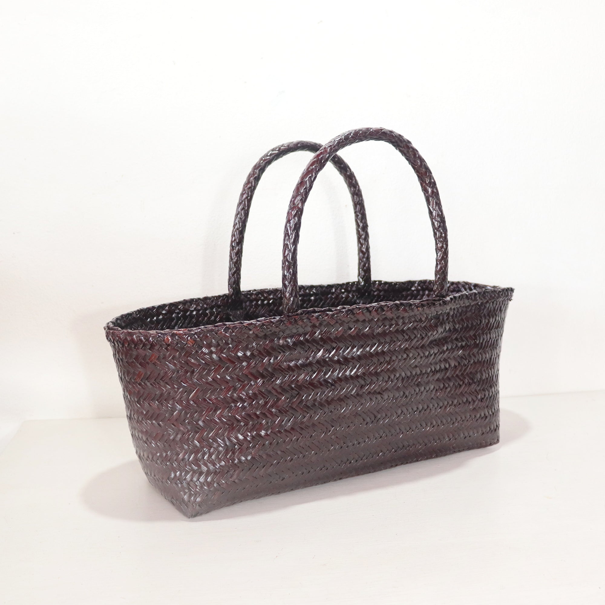 LINDA – Burgundy Top Handle Bag