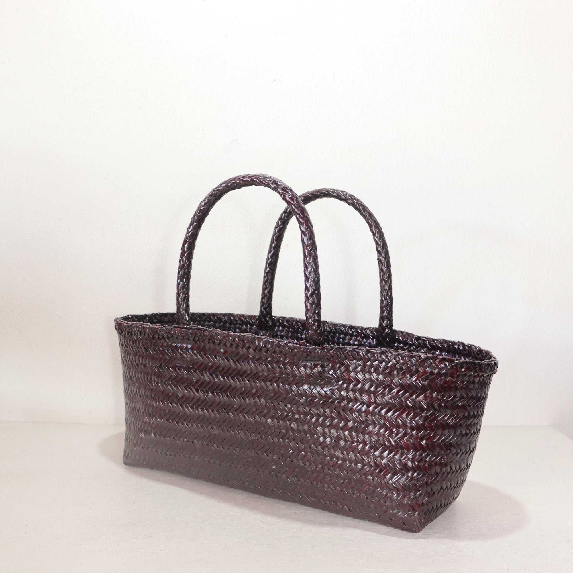 LINDA – Burgundy Top Handle Bag
