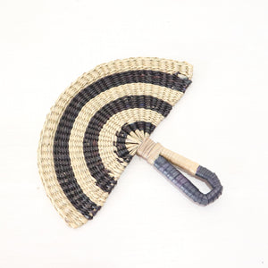 LA LIN – Handwoven Fan (Wall Hanging & Hand Fan) | Black & White