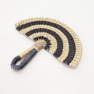 LA LIN – Handwoven Fan (Wall Hanging & Hand Fan) | Black & White