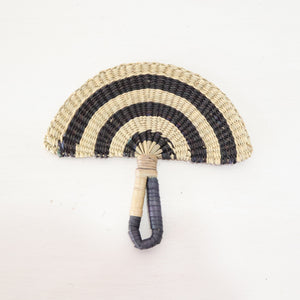 LA LIN – Handwoven Fan (Wall Hanging & Hand Fan) | Black & White