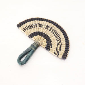 LA LIN – Handwoven Fan (Wall Hanging & Hand Fan) | Black & White