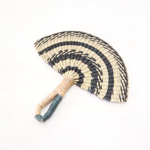 LA LIN – Handwoven Fan (Wall Hanging & Hand Fan) | Black & White