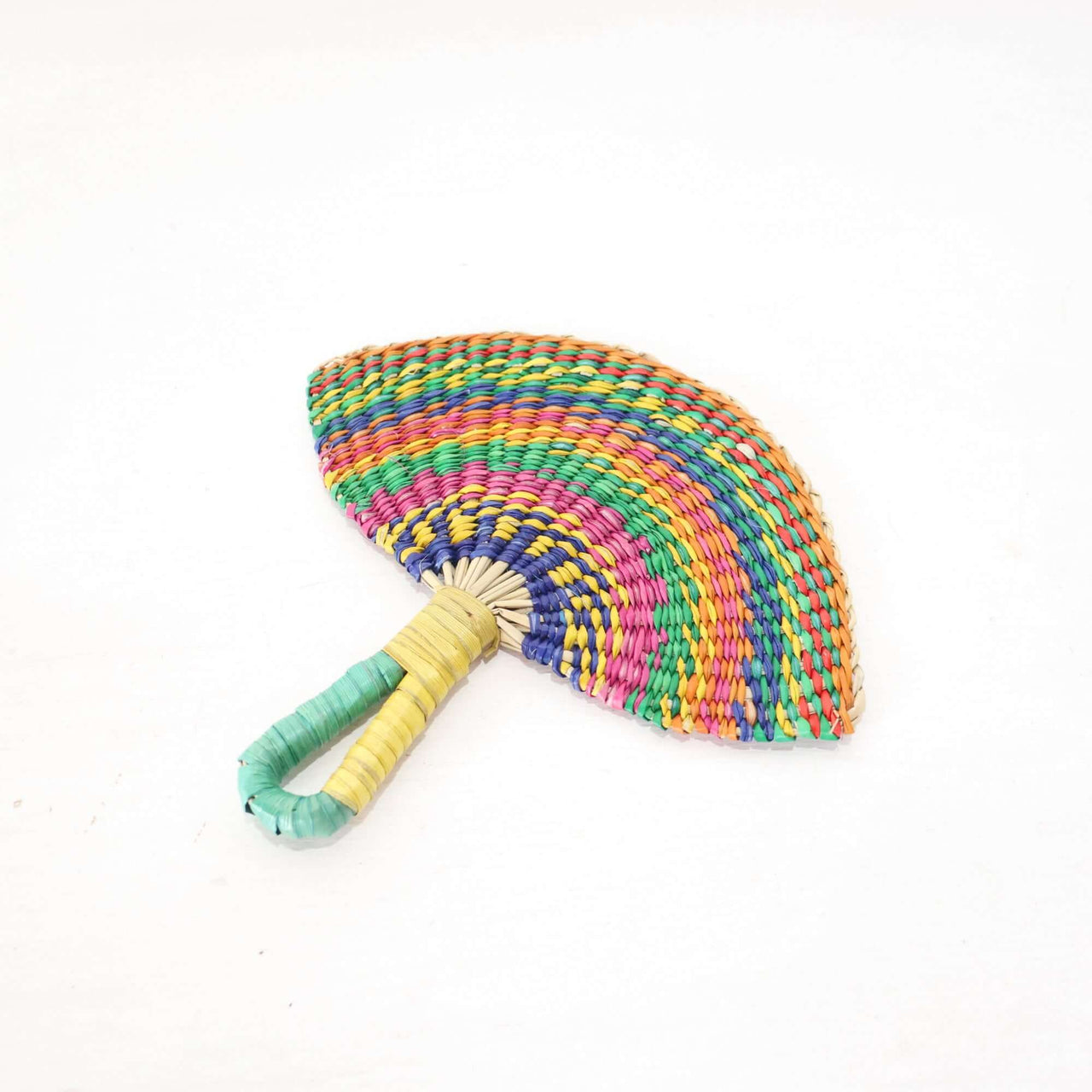 LA LA VAN – Handwoven Fan (Wall Hanging & Hand Fan) in vibrant colors with a textured design.