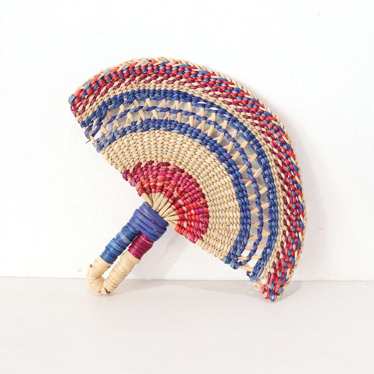 LA LA VAN – Handwoven Fan (Wall Hanging & Hand Fan) in multicolour patterns, ideal for décor or cooling.