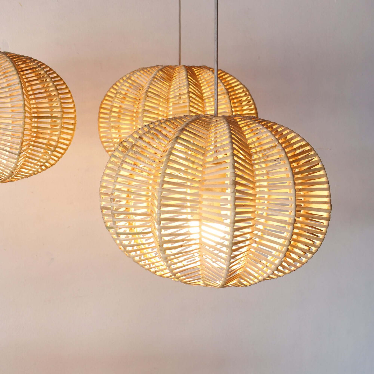 PALAVEE — boho rattan pendant light for living-room lighting