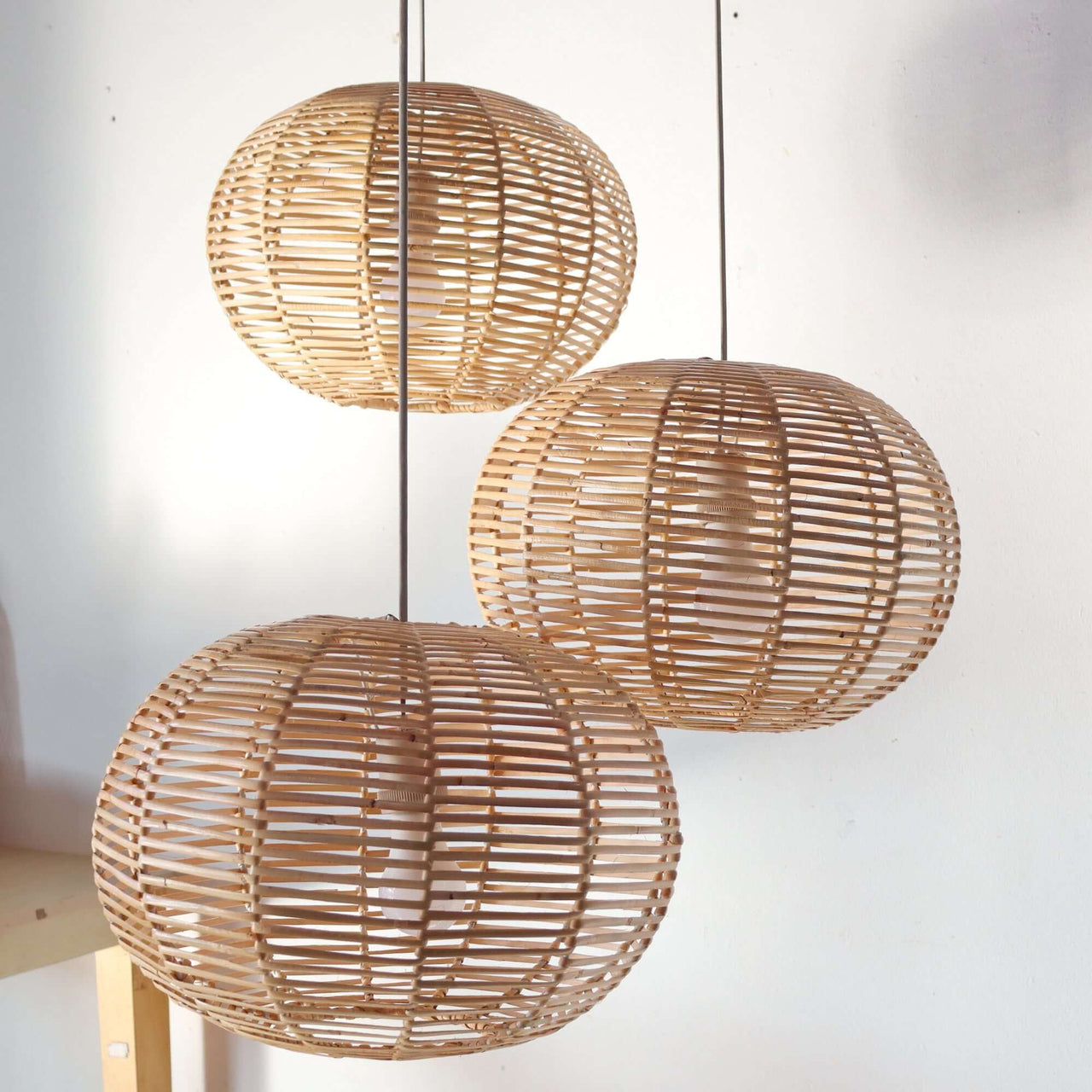 KAN — sustainable rattan pendant light for boho-style ceiling lighting