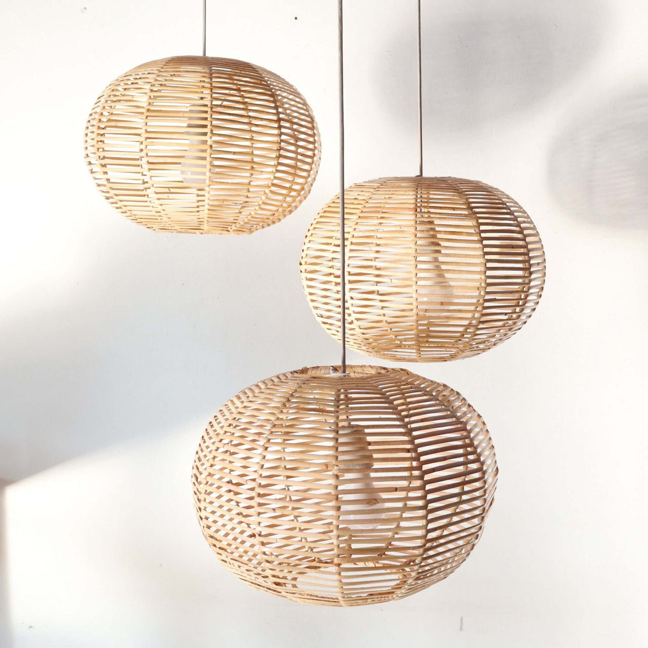 KAN — rattan pendant light for kitchen island lighting