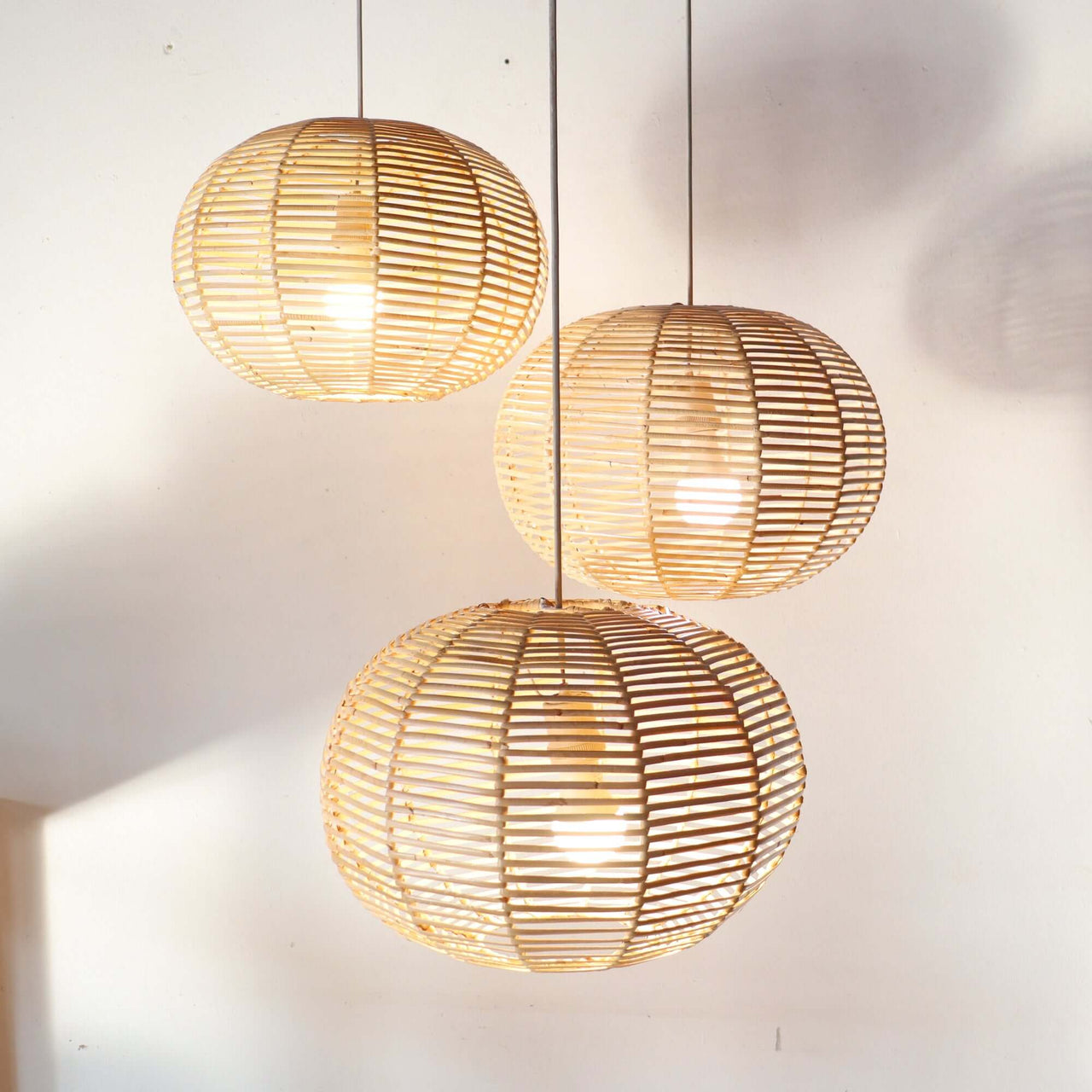 KAN — rattan pendant light casting naturally diffused light