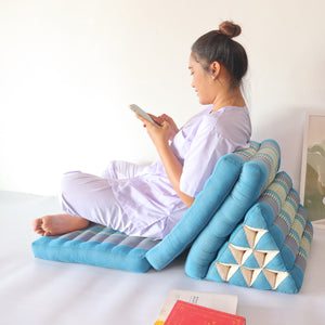 WI MON RUT - Thai Triangle Cushion (3 Fold - Light Blue)