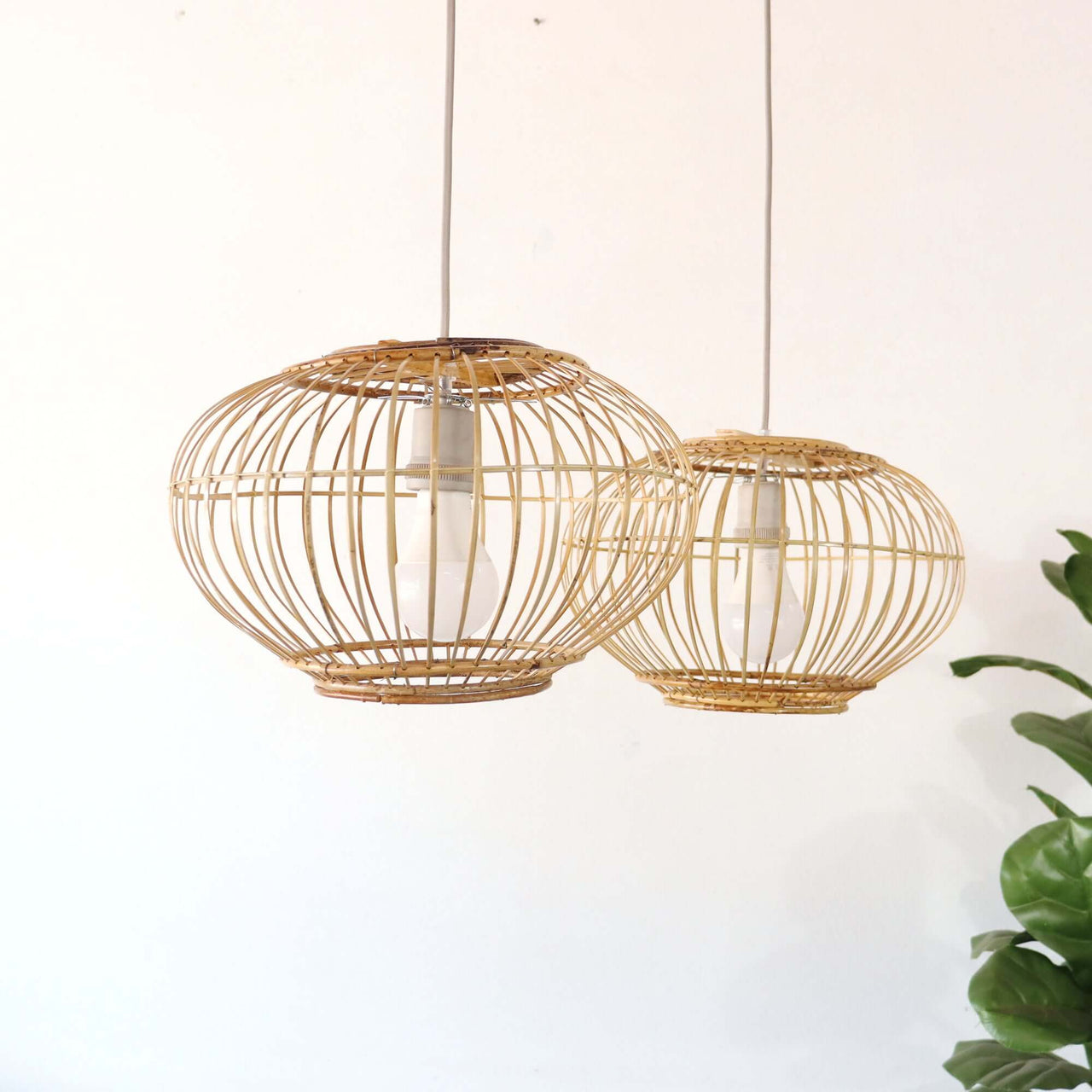 CHU JAI - Rattan and Bamboo Pendant Light Shade