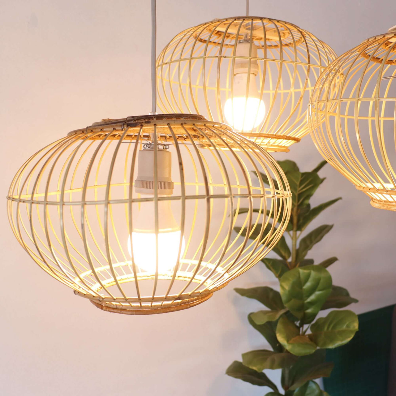 CHU JAI - Rattan and Bamboo Pendant Light Shade