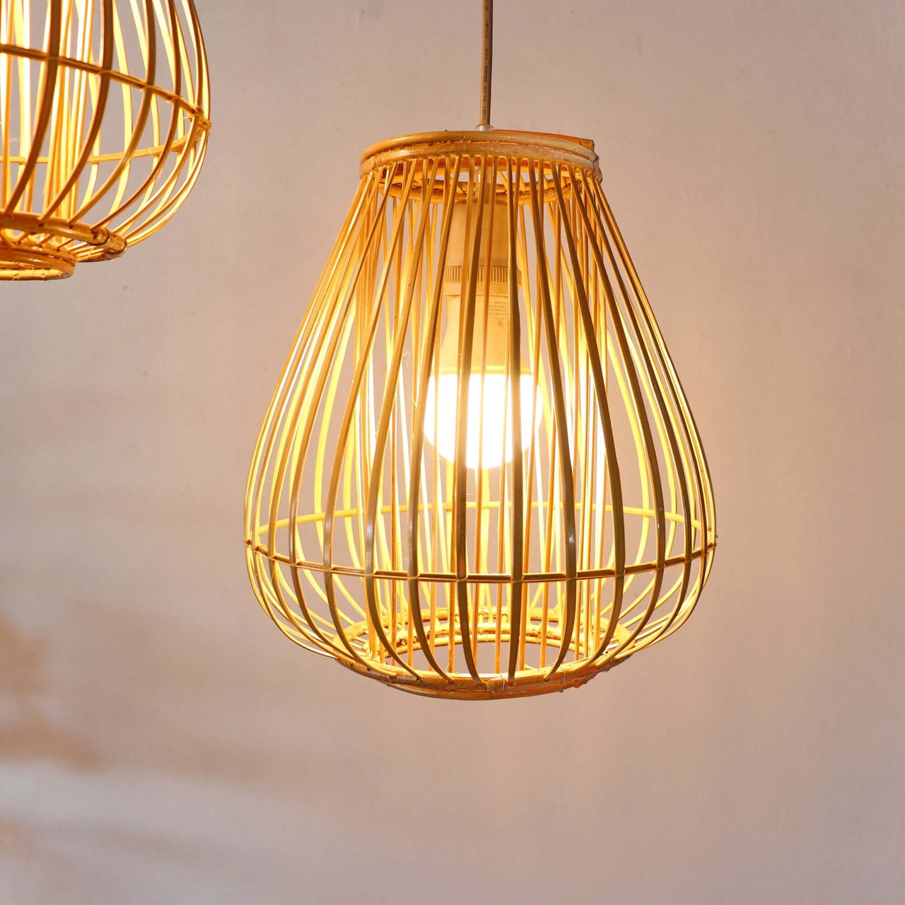 BAI FERN - Rattan and bamboo pendant light shade