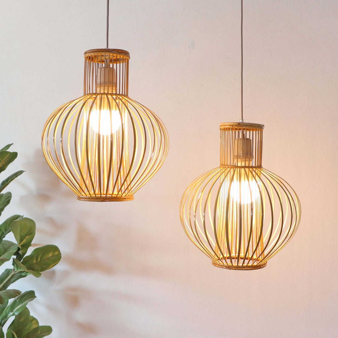 YAI MAI - Rattan and Bamboo Pendant Light Shade