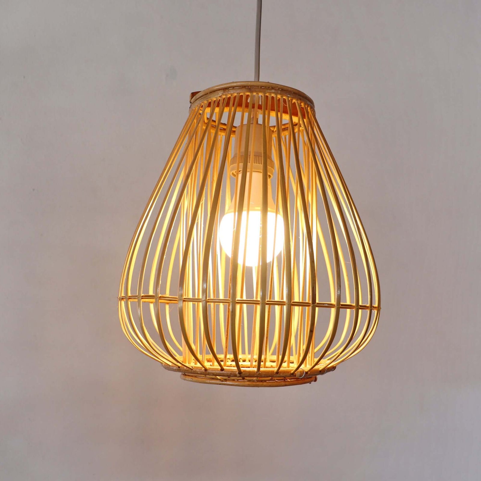 BAI FERN - Rattan and bamboo pendant light shade