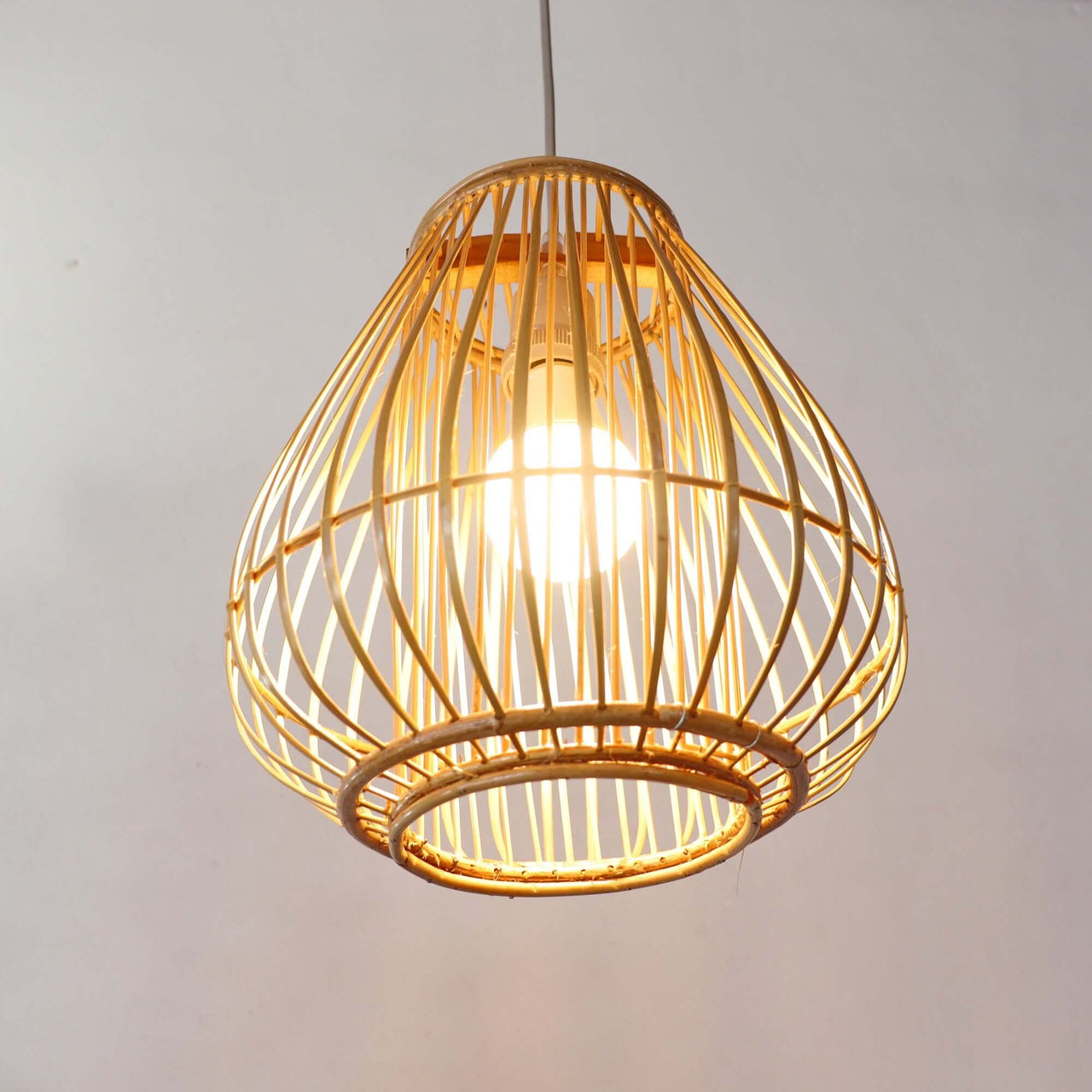 BAI FERN - Rattan and bamboo pendant light shade