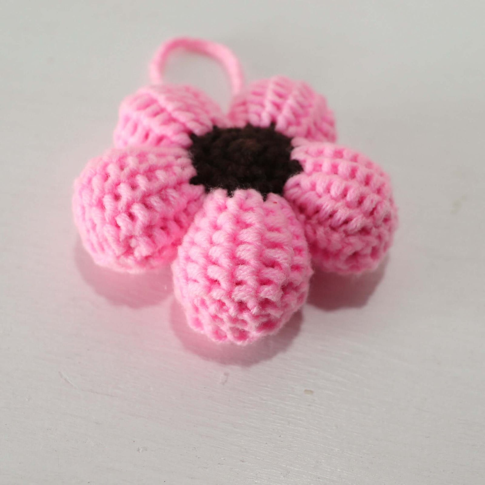 Handmade Crochet Flower Keychain
