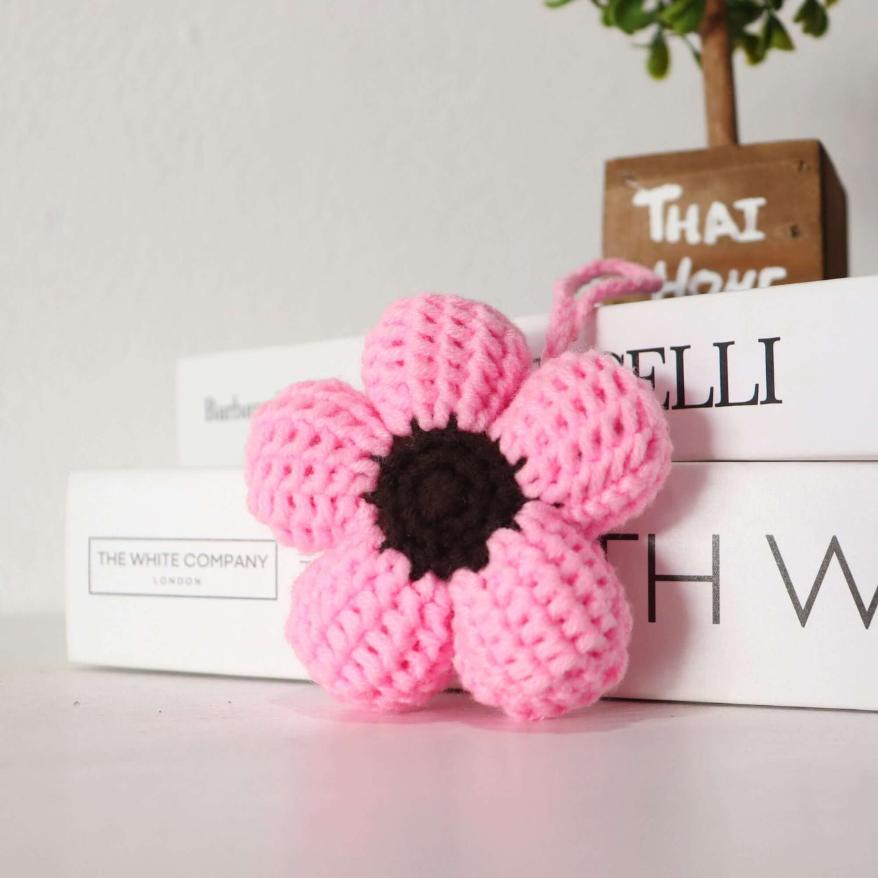 Handmade Crochet Flower Keychain