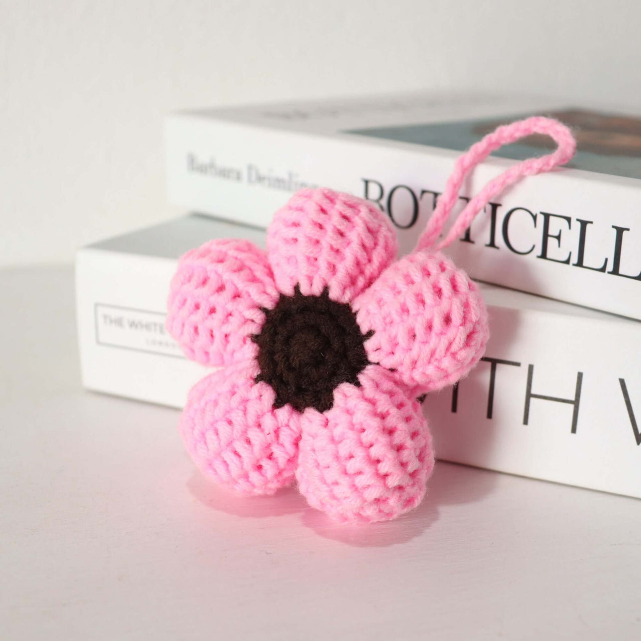 Handmade Crochet Flower Keychain