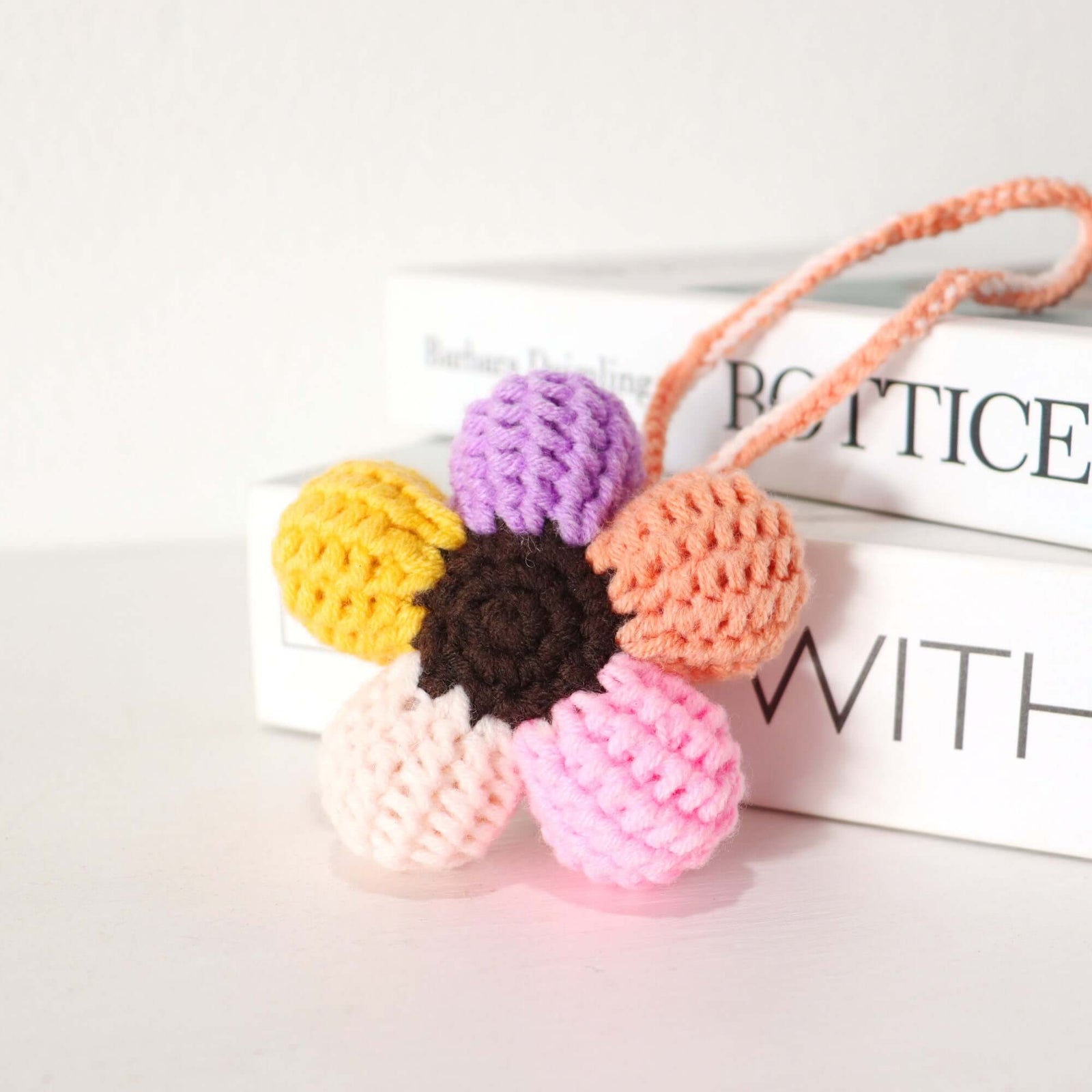 Handmade Crochet Flower Keychain