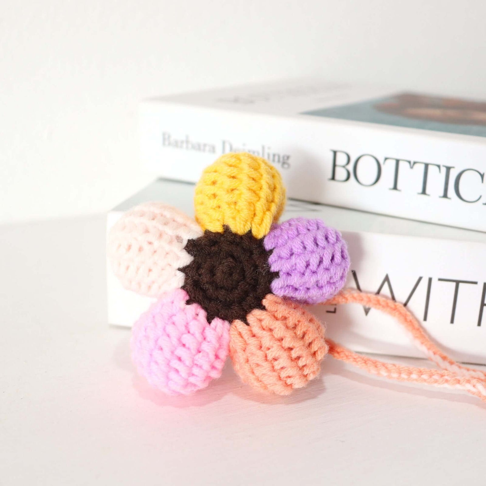 Handmade Crochet Flower Keychain
