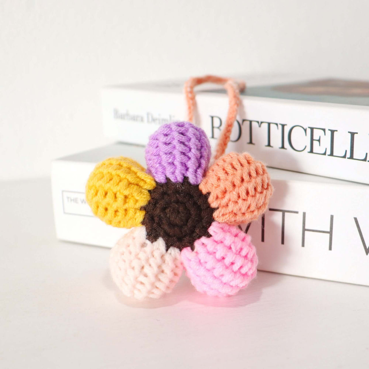Handmade Crochet Flower Keychain