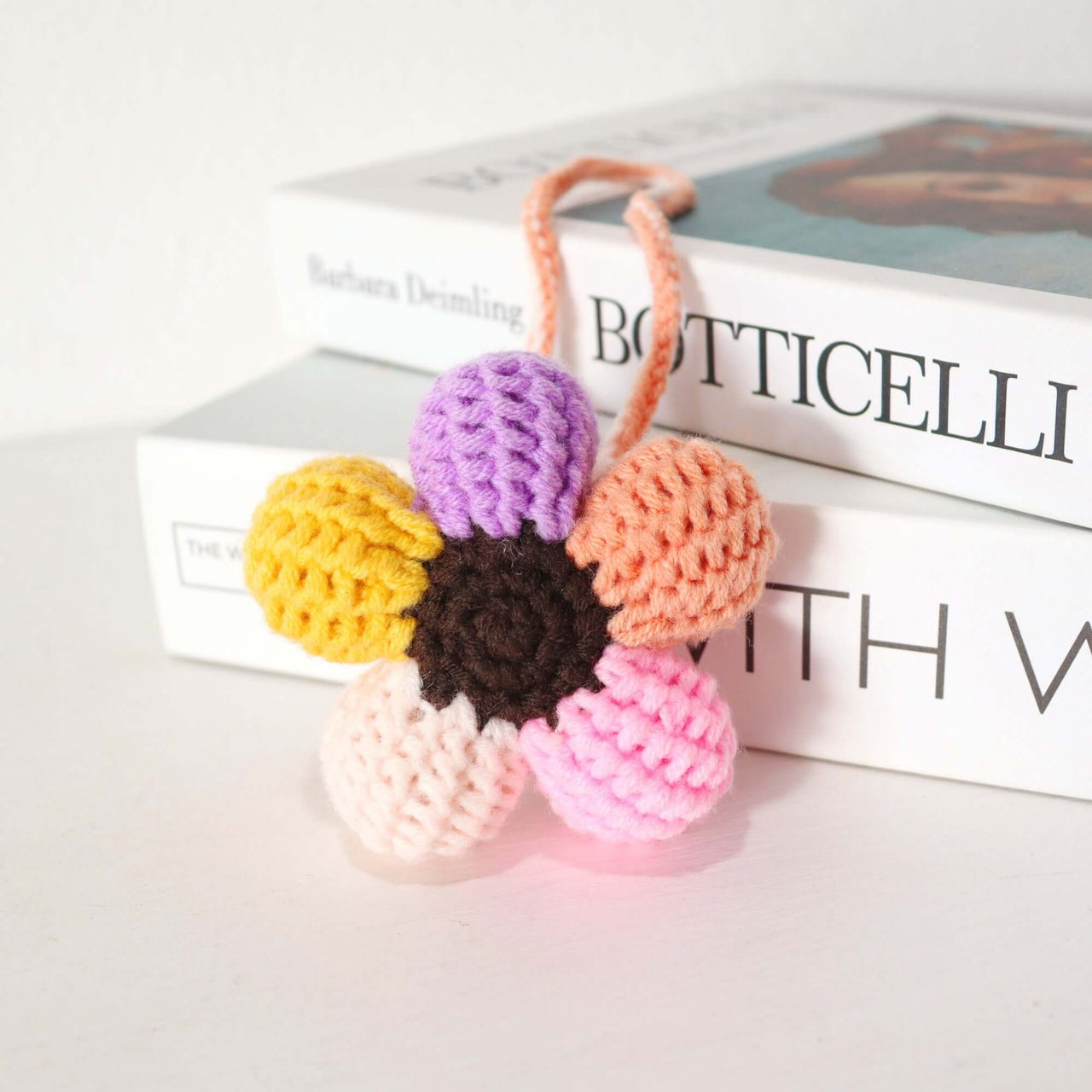Handmade Crochet Flower Keychain