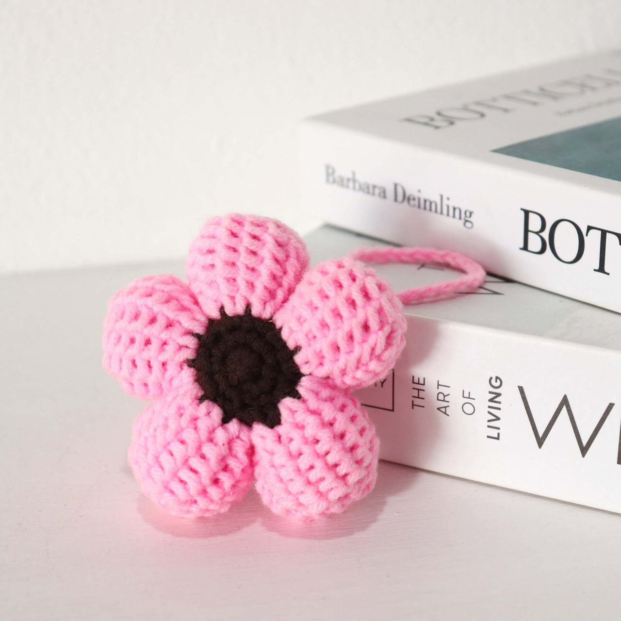 Handmade Crochet Flower Keychain