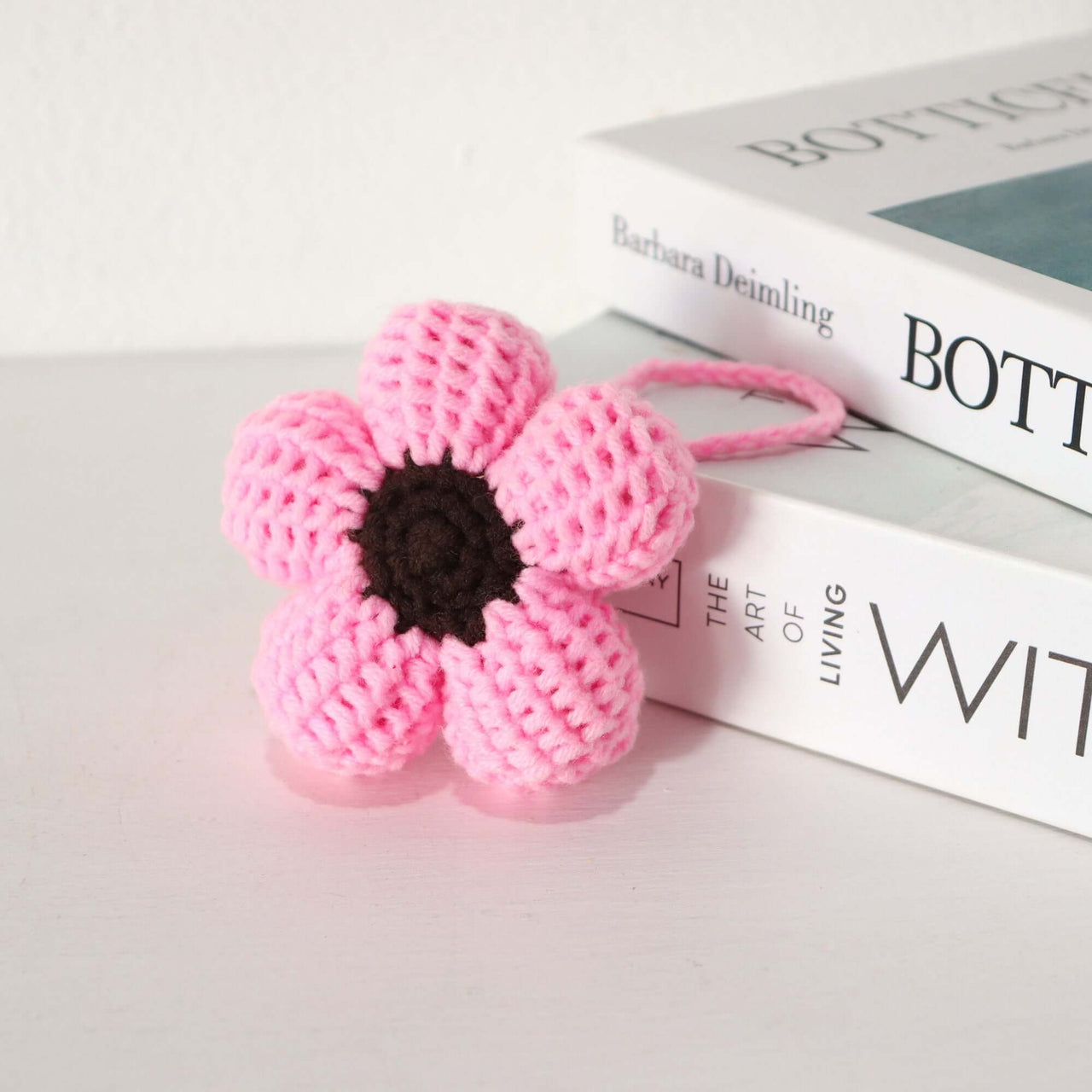 Handmade Crochet Flower Keychain