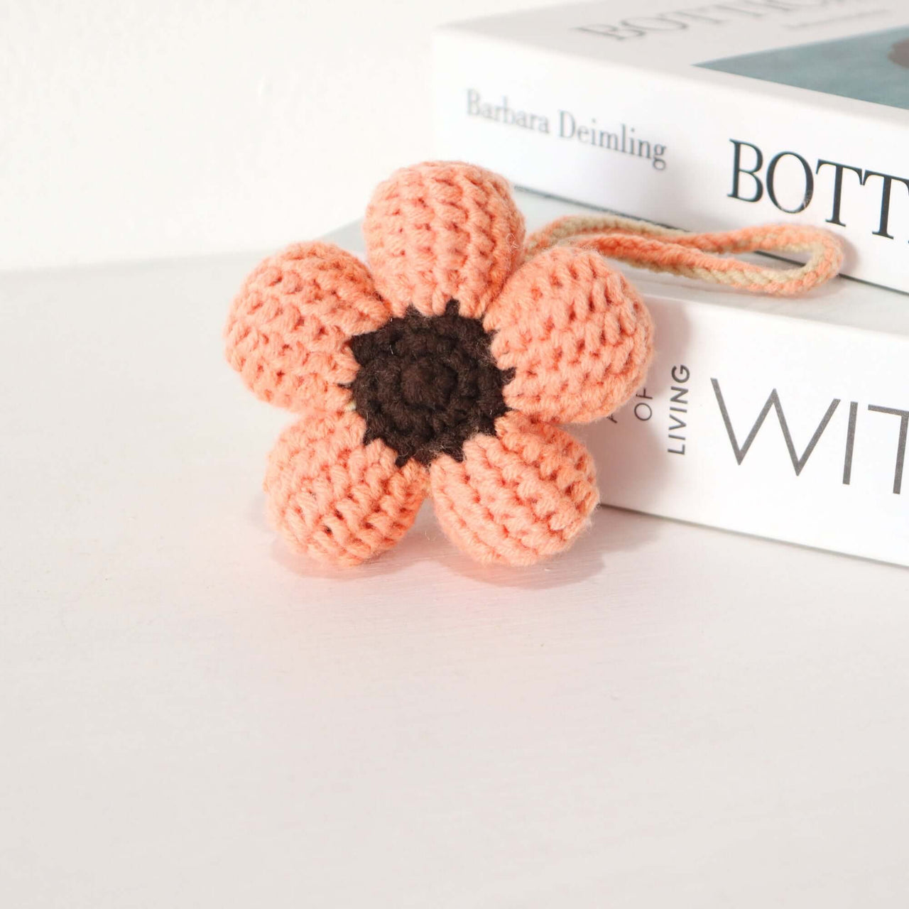 Handmade Crochet Flower Keychain