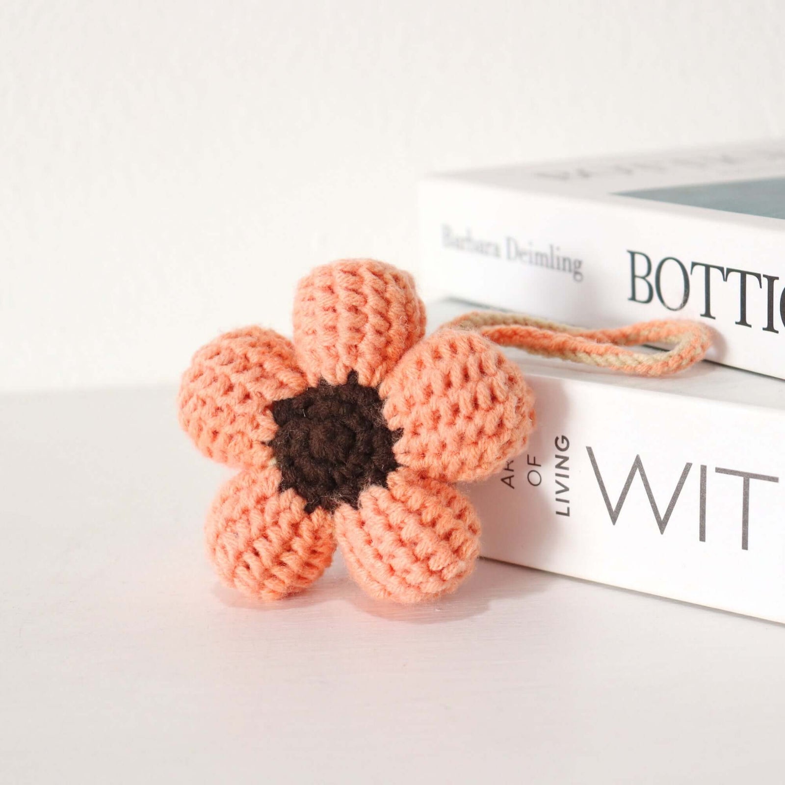 Handmade Crochet Flower Keychain