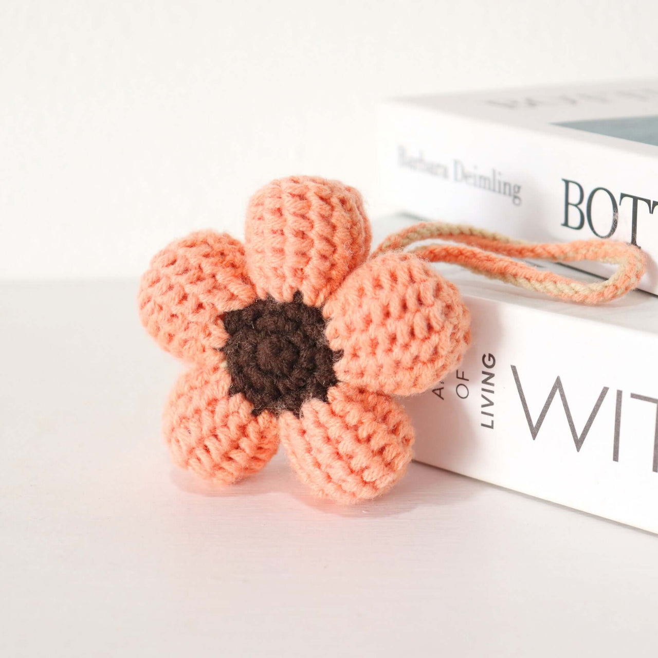 Handmade Crochet Flower Keychain