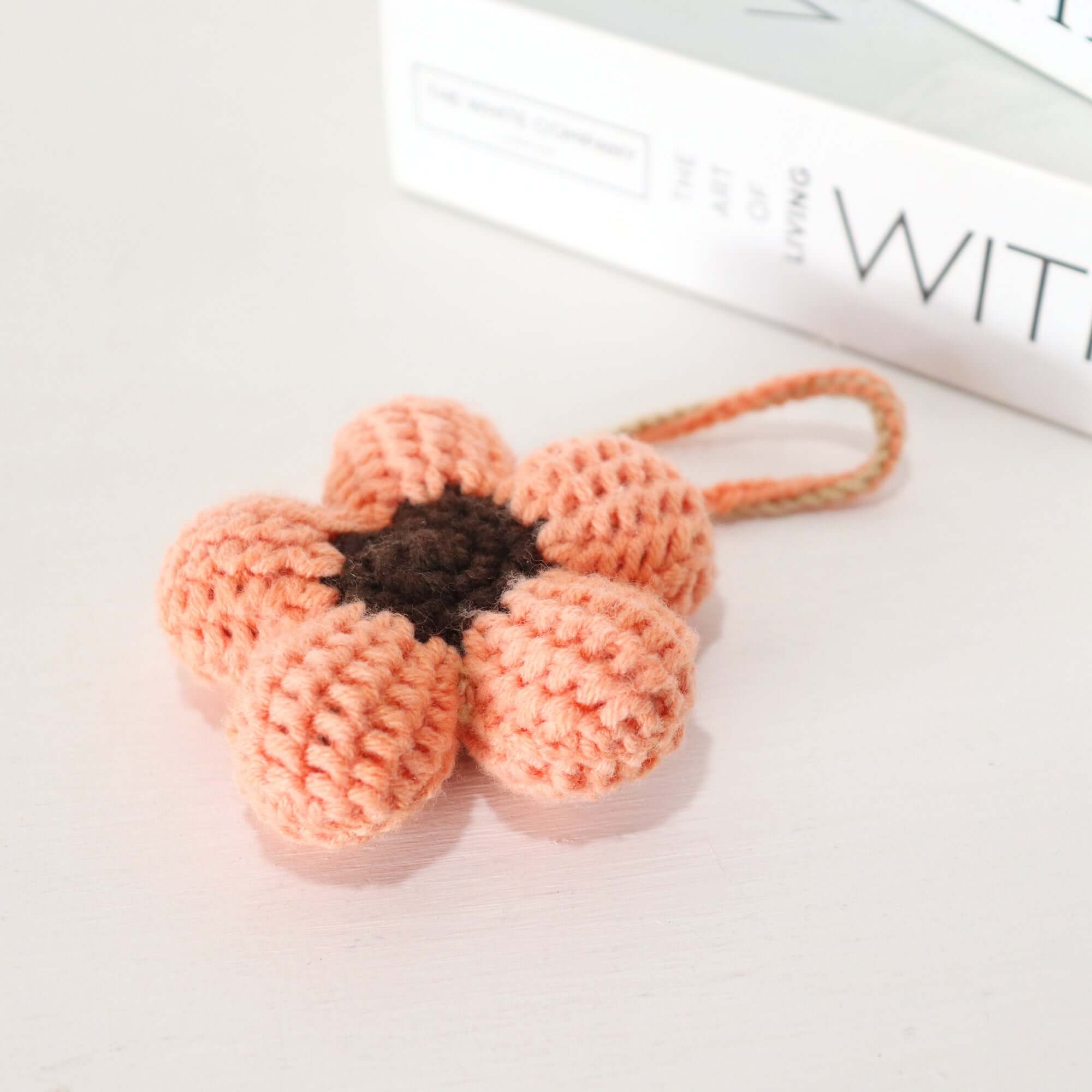 Handmade Crochet Flower Keychain