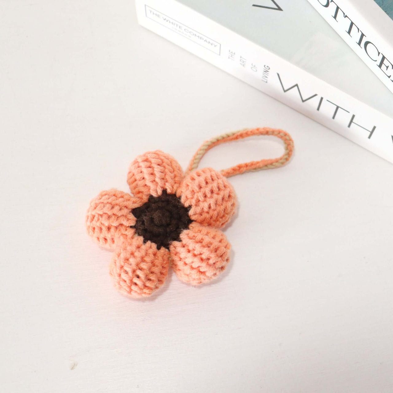 Handmade Crochet Flower Keychain