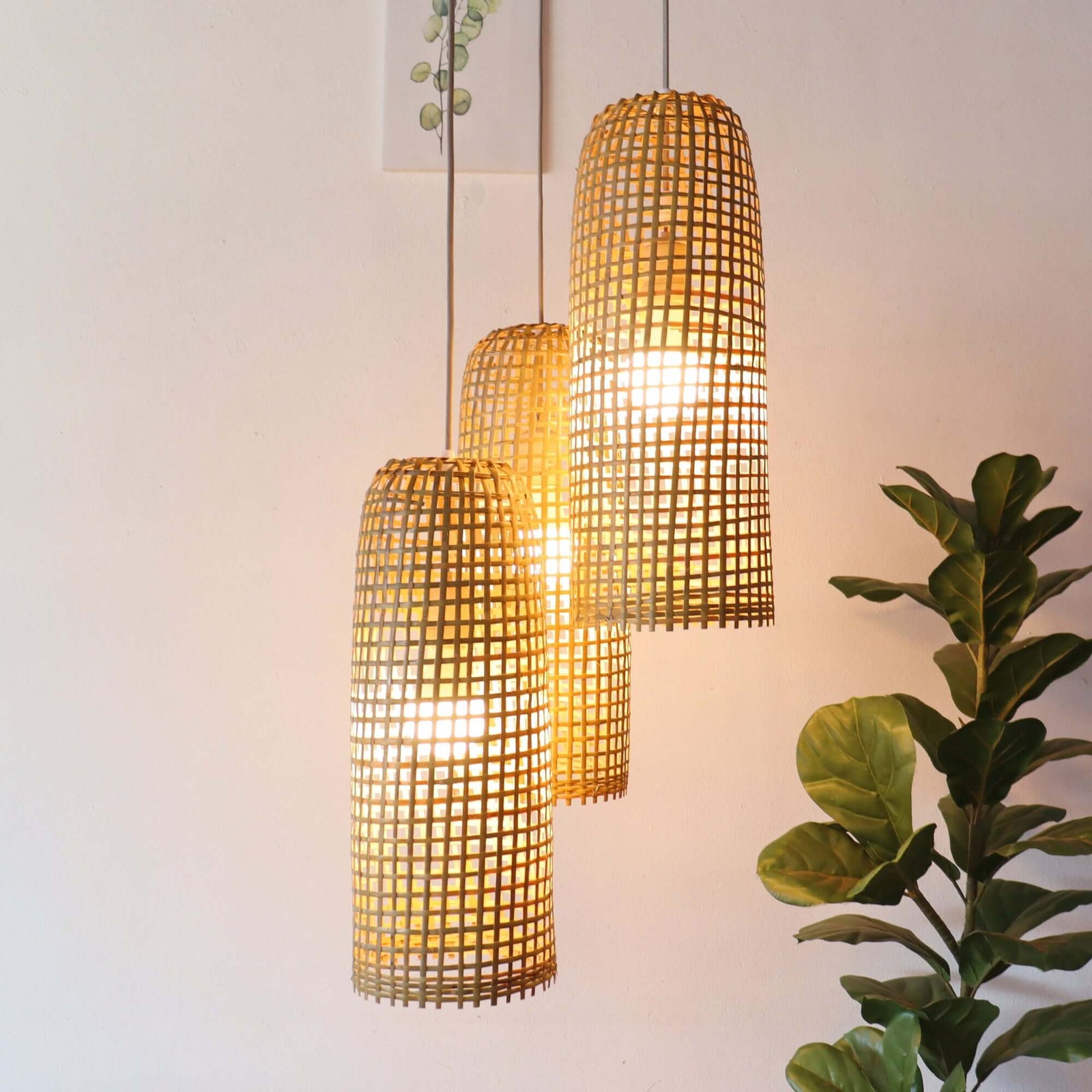 MON WA LI - Bamboo Pendant Light Shade
