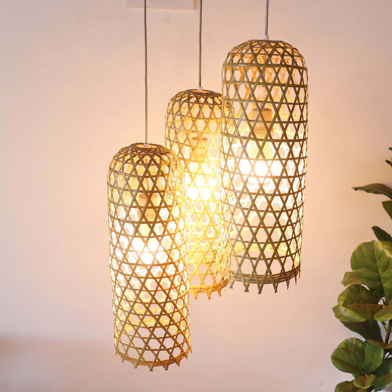MON NA PHA - Bamboo Pendant Light Shade