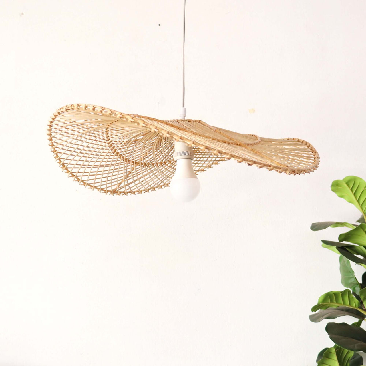 IYARA — rattan pendant light shade casting naturally diffused light