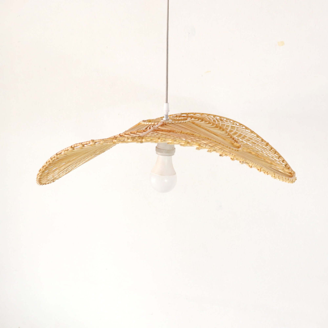 IYARA — wabi-sabi rattan pendant light shade with organic woven texture