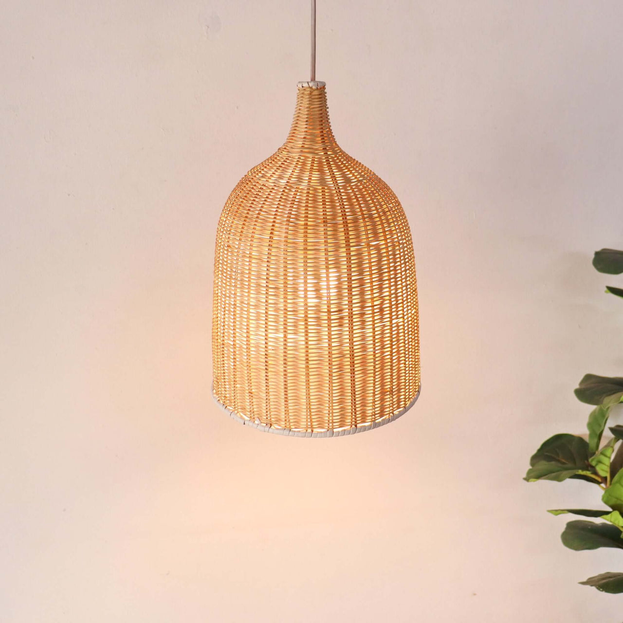 VILIA — rattan pendant light in natural earthy tones