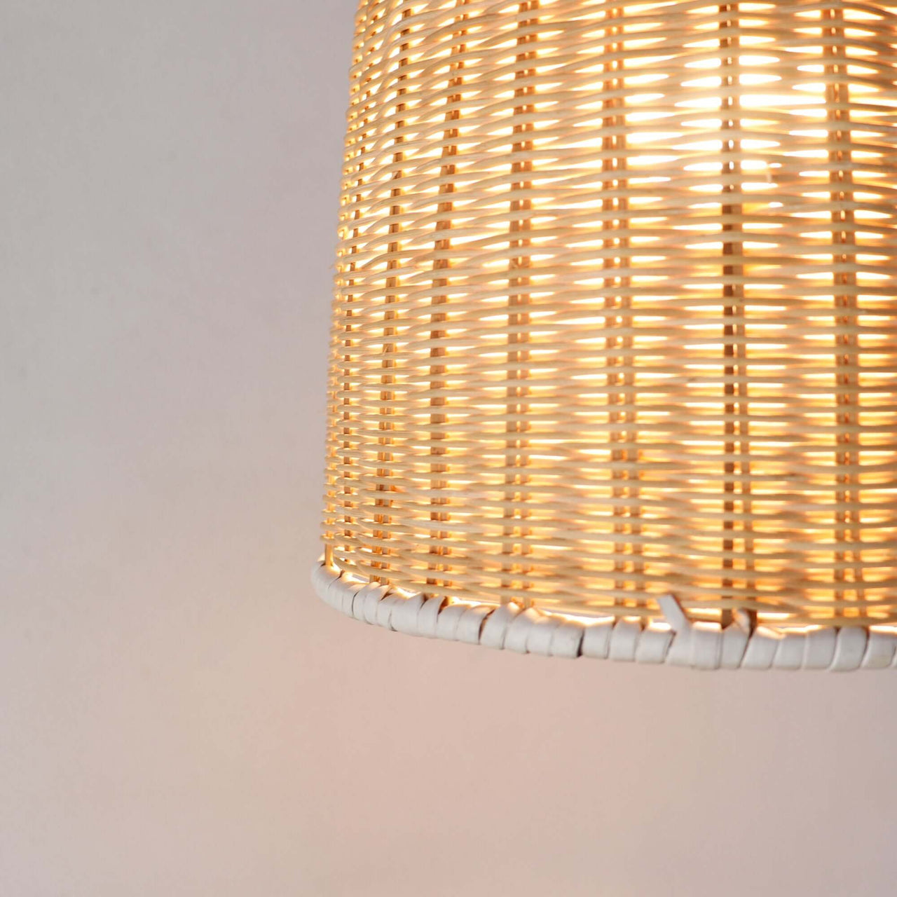 VILIA — wabi-sabi rattan pendant light with organic woven texture